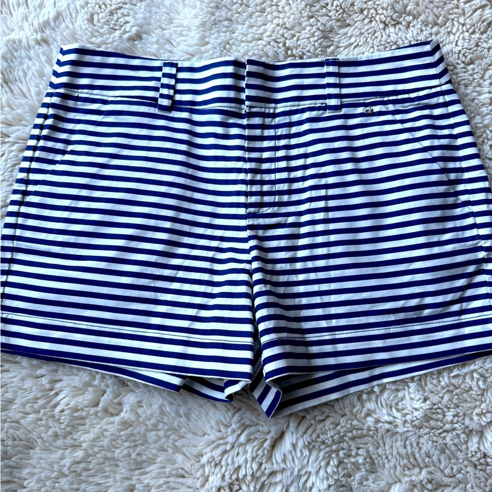 Calvin Klein Navy Striped Shorts - size 10